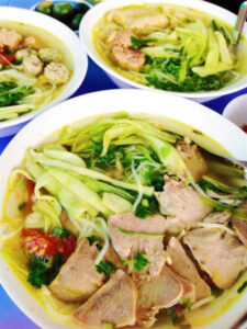 rice noodle-taro soup